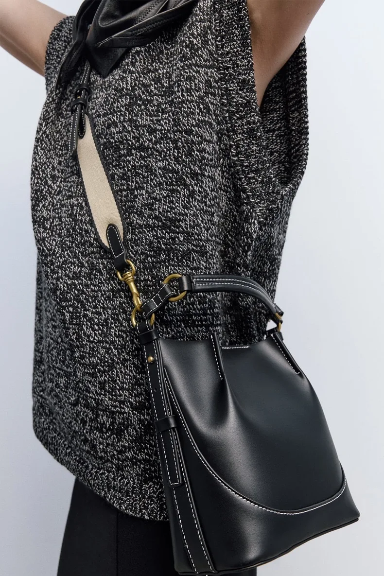 New Fashion Large Capacity Bucket Handbags for Women Luxury Shoulder Bags Female Crossbody Bag PU Totes with Wallet - Deanwangkt