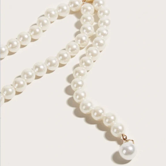 2025  2070 hot-selling new pearl handmade exquisite trend beautiful side pendulum chain double pearl waist chain body chain - Deanwangkt