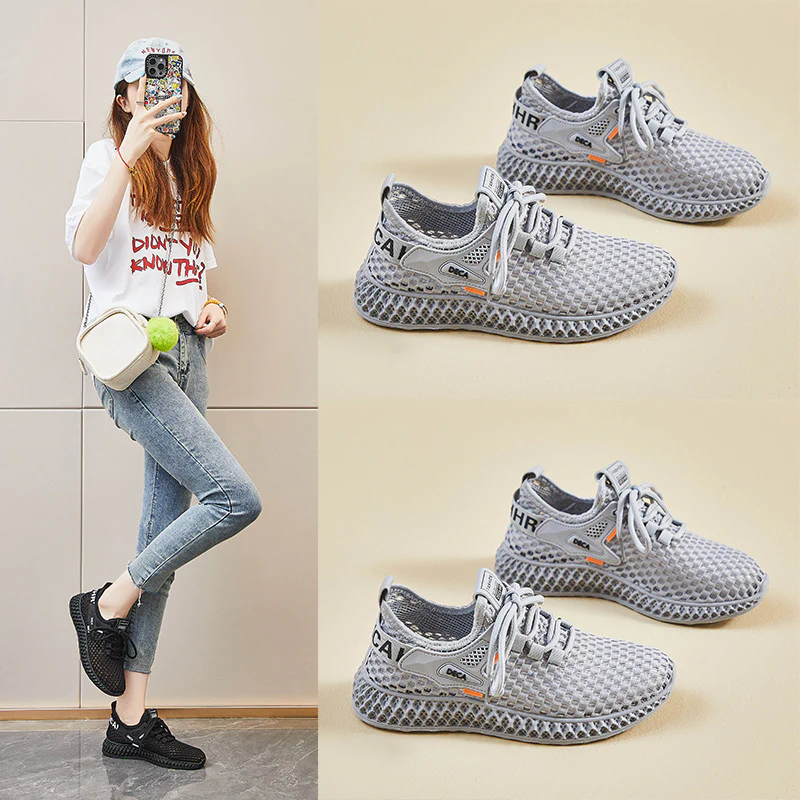 2025 ins Korean version of flying woven shoes popular summer new student sports shoes breathable fitness running casual shoes KT2663 - Deanwangkt