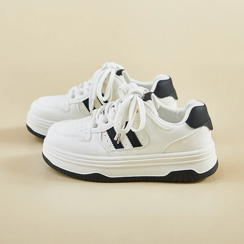 2025 spring little white shoes new Korean version ins female students platform heightening sports board shoes casual shoes XW-318 - Deanwangkt