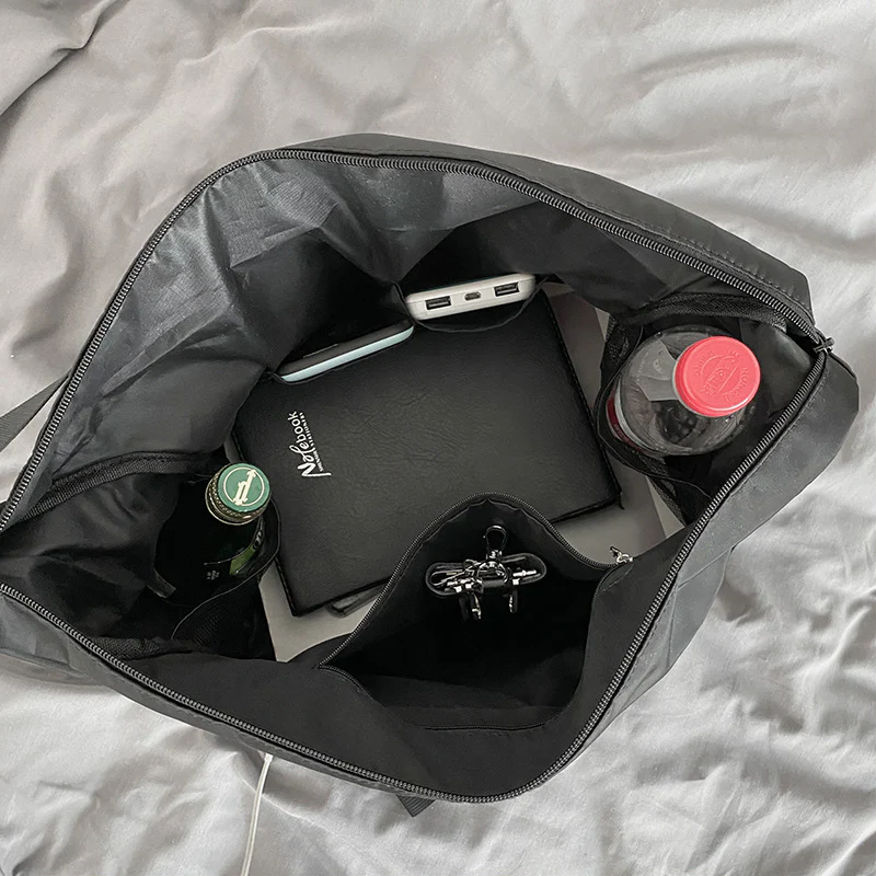 deanwangkt  INS Dark Trendy Messenger Bag Men's Large Capacity Sports Shoulder Bag Women's Casual Bag Student Schoolbag Hong Kong Style Working Style Bag - Deanwangkt