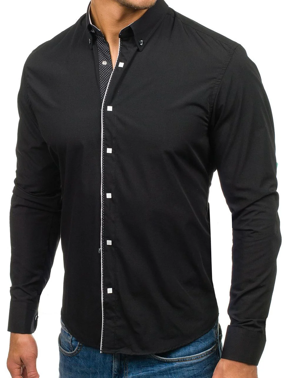 DEANWANGKT 2025 men's shirts short sleeves autumn new Popular trade  men's long sleeved shirts formal business - Deanwangkt