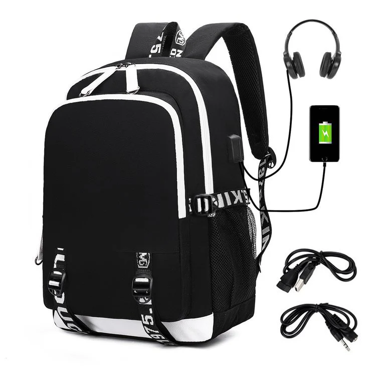 deanwangkt Cross-Border  New USB Backpack College and Middle School Student Backpack Student Schoolbag - Deanwangkt