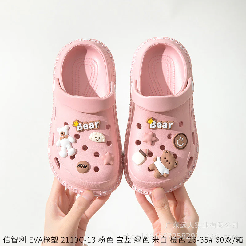 DEANWANGKT Xinzhili  New Cute Children's Hole Shoes Children's Sandals Children's Slippers - Deanwangkt