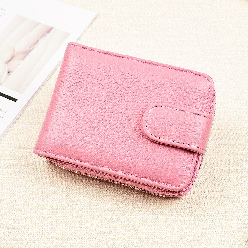 deanwangkt - Men Wallets Man's Card Genuine Leather Clutch Wallets Purses Driver's License Cover Zipper Organ Women's Wallet Card Wallet - Deanwangkt