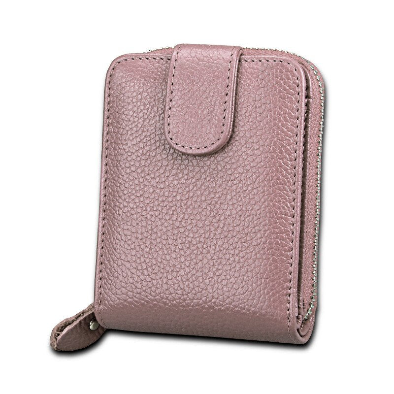 deanwangkt - Men Wallets Man's Card Genuine Leather Clutch Wallets Purses Driver's License Cover Zipper Organ Women's Wallet Card Wallet - Deanwangkt