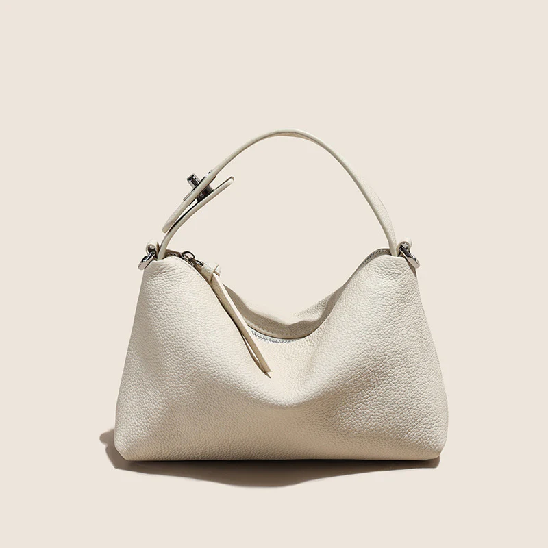 Women's Bag  New Women's Bag Lunch Box Bag First Layer Cowhide Niche Pillow Bag Shoulder Crossbody - Deanwangkt