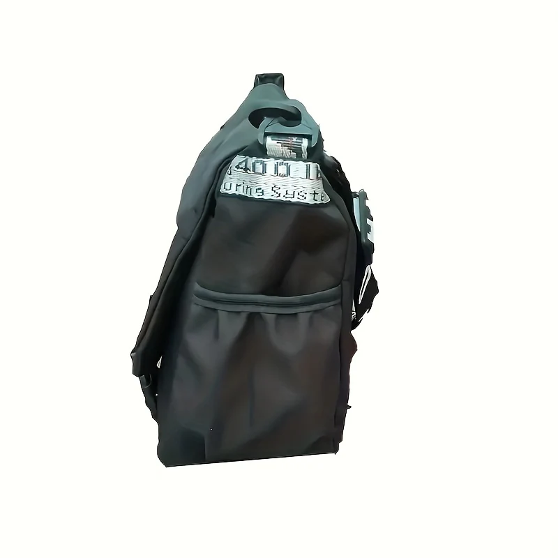 Fashionable Graphic Crossbody Bag with Adjustable Strap - Zipper Closure, Polyester Lining, Foldable Design - Preppy Urban Style Messenger Bag for School and Daily Use - Deanwangkt