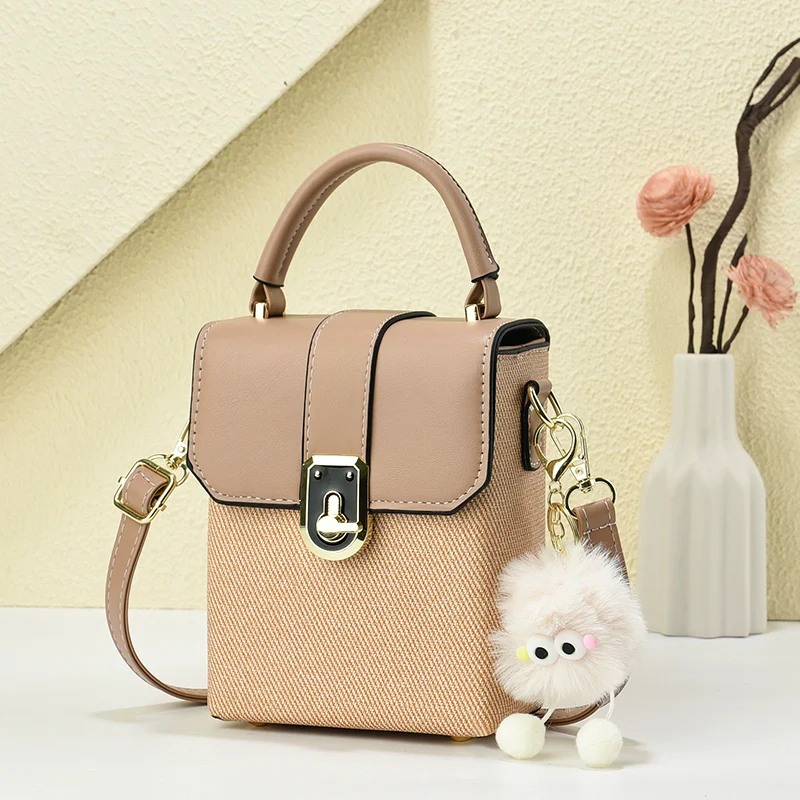 Small bag women's  new fashion versatile trend lightweight mini contrasting color temperament shoulder messenger bag small square bag - Deanwangkt