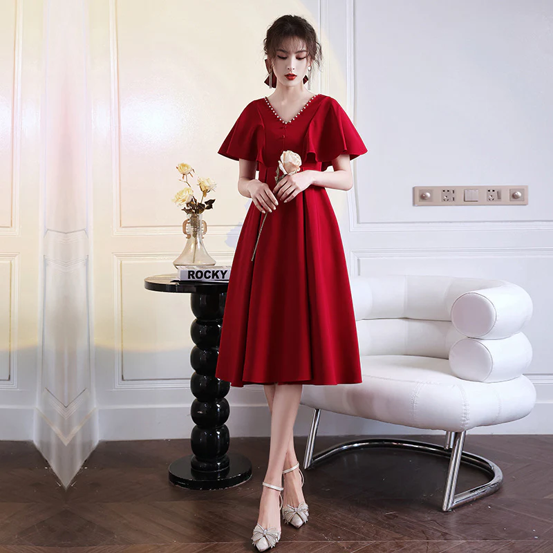 2025 Large size toast clothes to cover the stomach women's autumn and winter bride wedding dress high waist large size fat mm return casual engagement dress - Deanwangkt