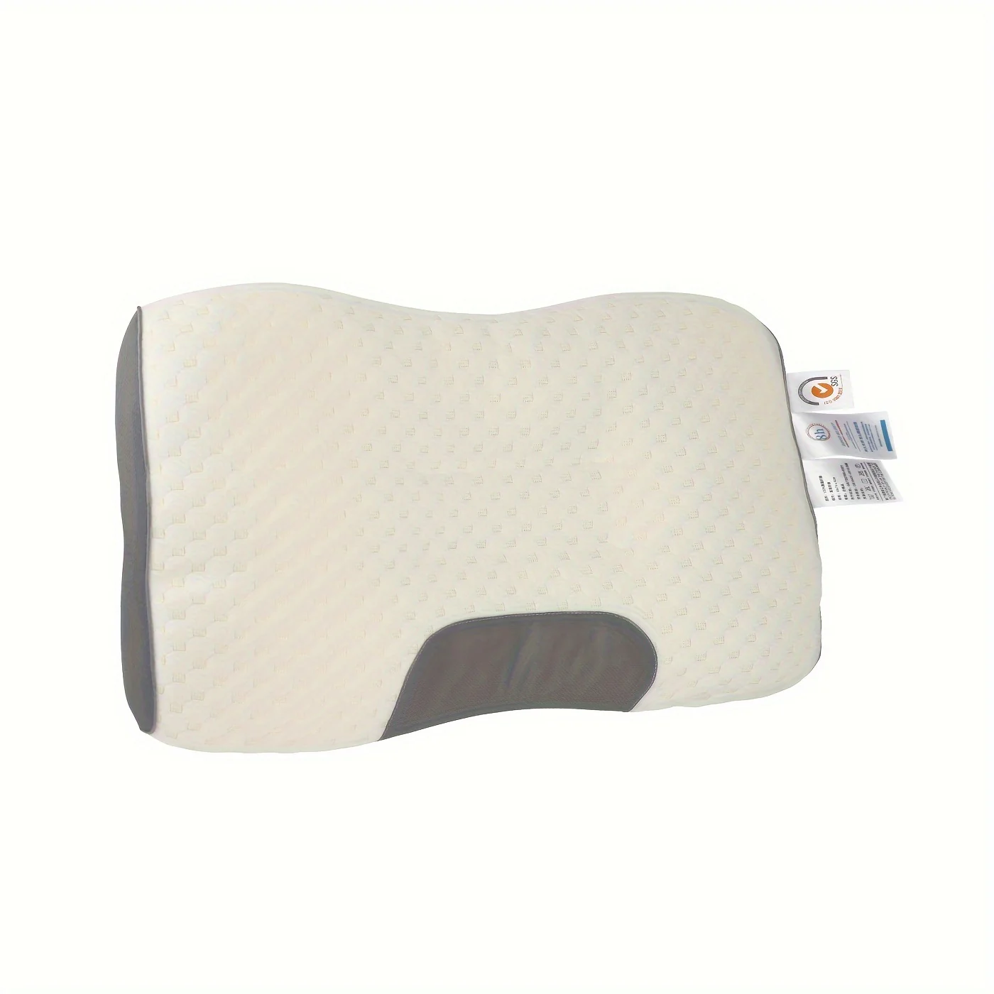 1pc/2pcs Knitted Cotton Thin Pillow With Cervical Neck Protection, Sleep Massage Pillow Core, Moisture Absorbing Breathable Household Bedding Pillow Suitable For Living Room, Bedroom, Home Decoration - Deanwangkt