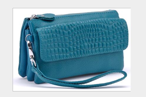 deanwangkt - Genuine Leather Clutch Women Long Wallets Women Money Purse Large Capacity Clutch Coin Purse Ladies Wallet Phone Purse Cartera - Deanwangkt