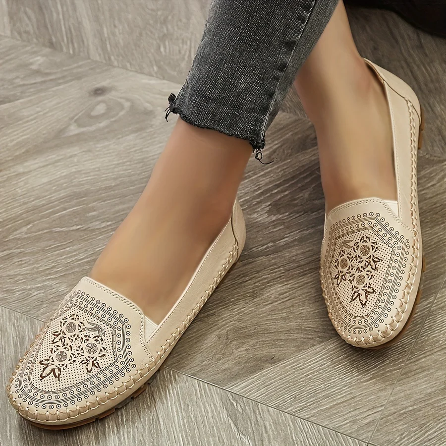 Womens Classic Loafers - Timeless Design, Ultra-Flat Heel, Soft Cushioned Sole, Super Lightweight, Ultimate Comfort Shoes for Casual Occasions - Deanwangkt