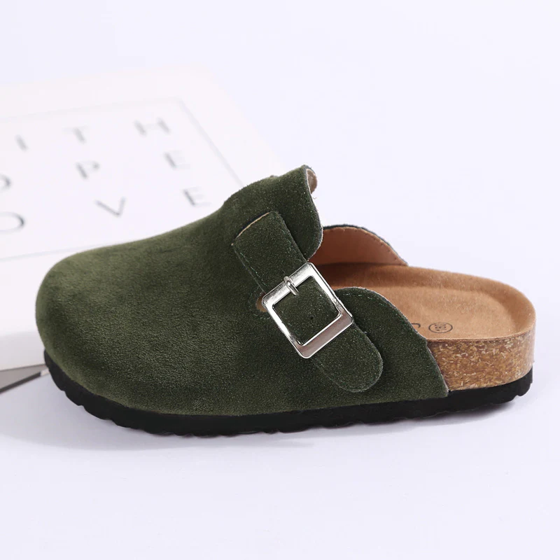 DEANWANGKT New Autumn Cork Baby Girl Children's Shoes Belt Buckle Home Boy Casual Slippers One Piece Dropshipping - Deanwangkt