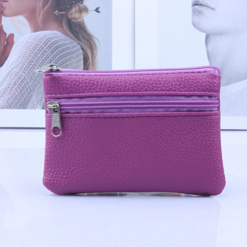 deanwangkt - Fashion Leather Coin Purse Women Small Wallet Change Purses Mini Zipper Money Bags Children's Pocket Wallets Key Holder - Deanwangkt