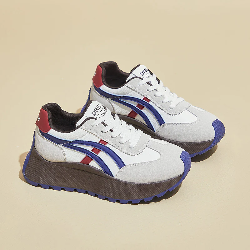 2025 ins Korean version of Forrest Gump shoes women's tide  spring new height increase student running sports casual shoes street shot BN021 - Deanwangkt