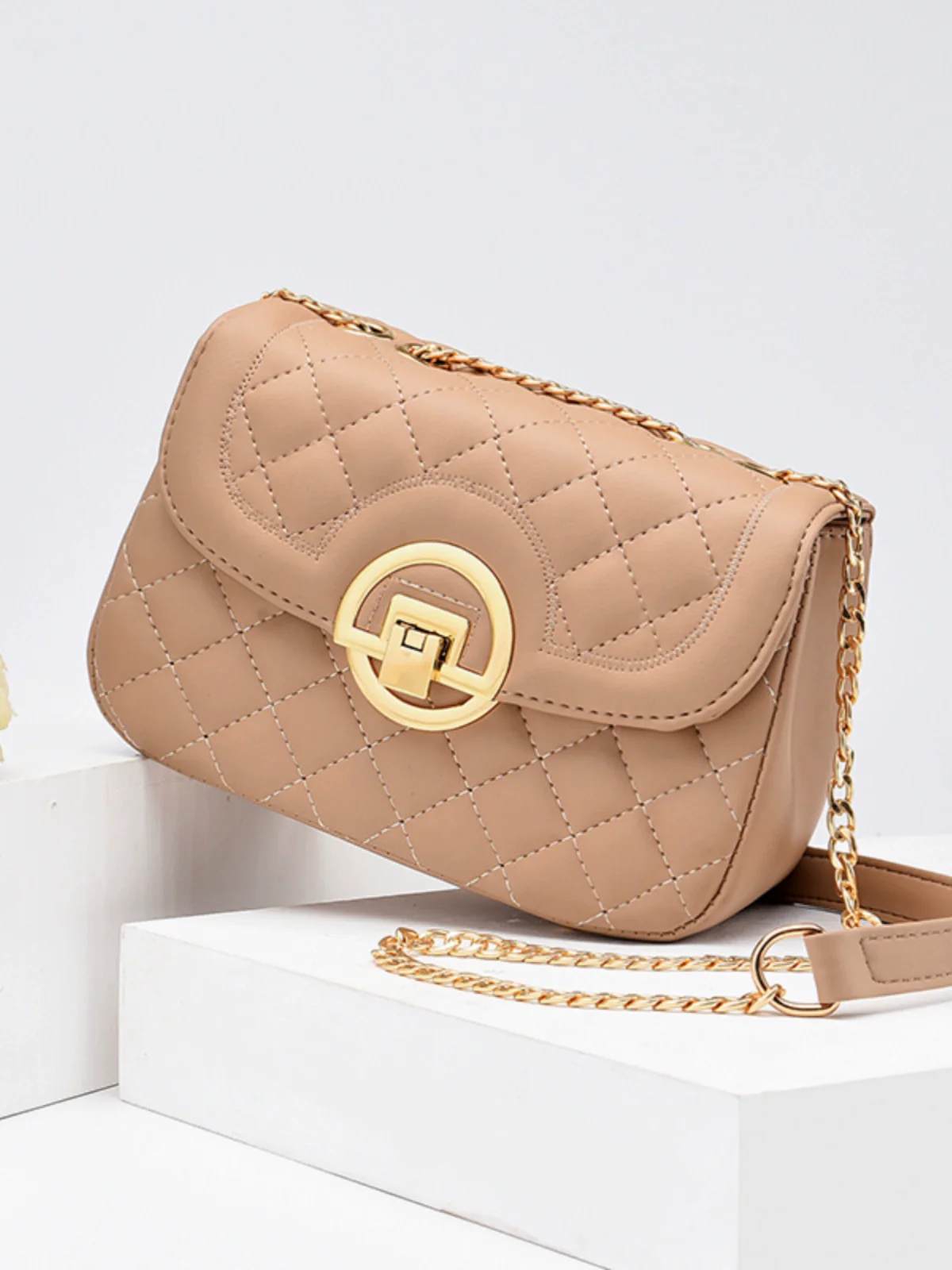 Women's bag  new fashion versatile mini small fragrant wind diamond chain bag shoulder messenger bag small square bag - Deanwangkt