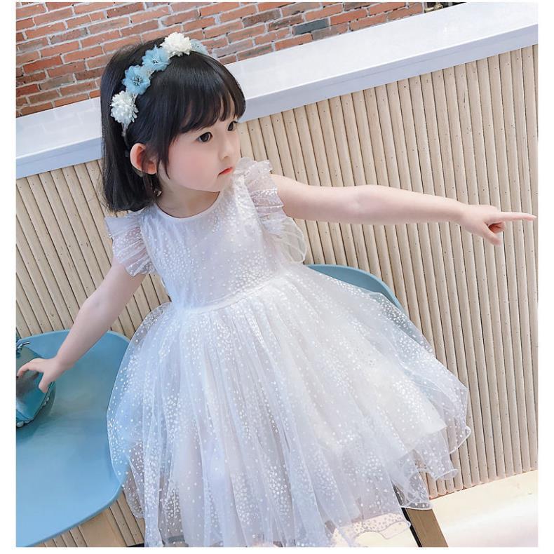Baby Net Red Wings Skirt  Summer New Korean Style Girls' Western Style Puffy Gauze Princess Dress Girls' Gauze Skirt - Deanwangkt