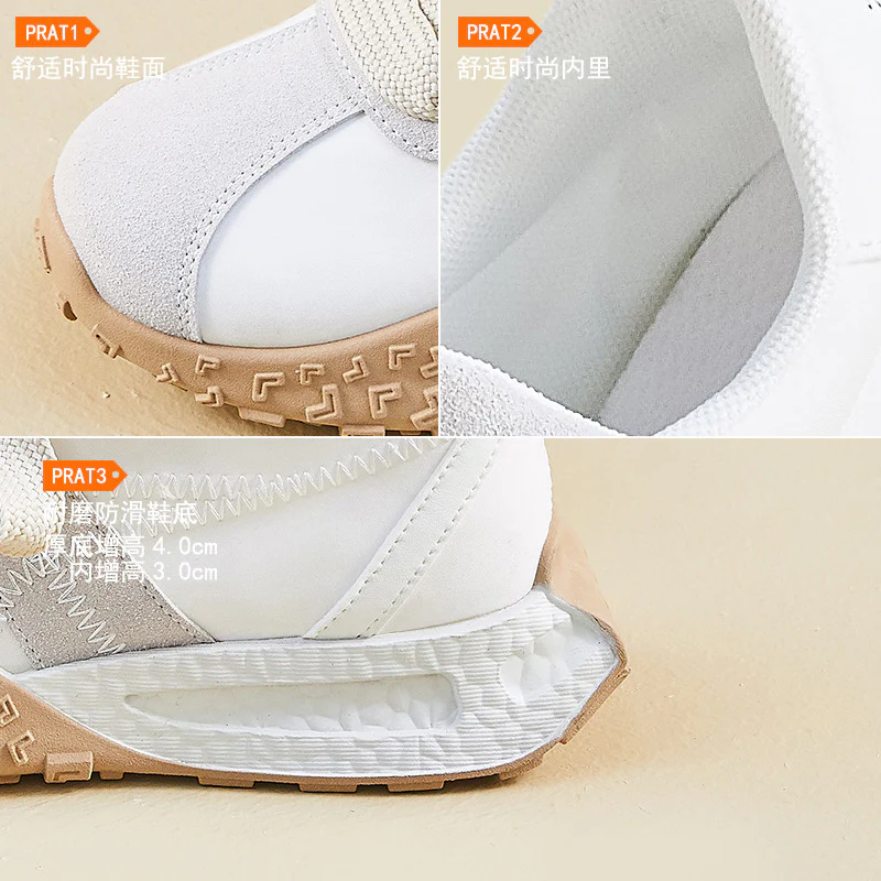 2025 ins Korean version of Forrest Gump shoes women's tide  spring new height increase student running sports leisure street shot RD4319 - Deanwangkt