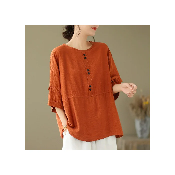 DEANWAQNGKT  Cross-Border New Arrival Foreign Trade Aunt Women's Clothing  EBay  Hot Sale Southeast Asia T-shirt Top - Deanwangkt