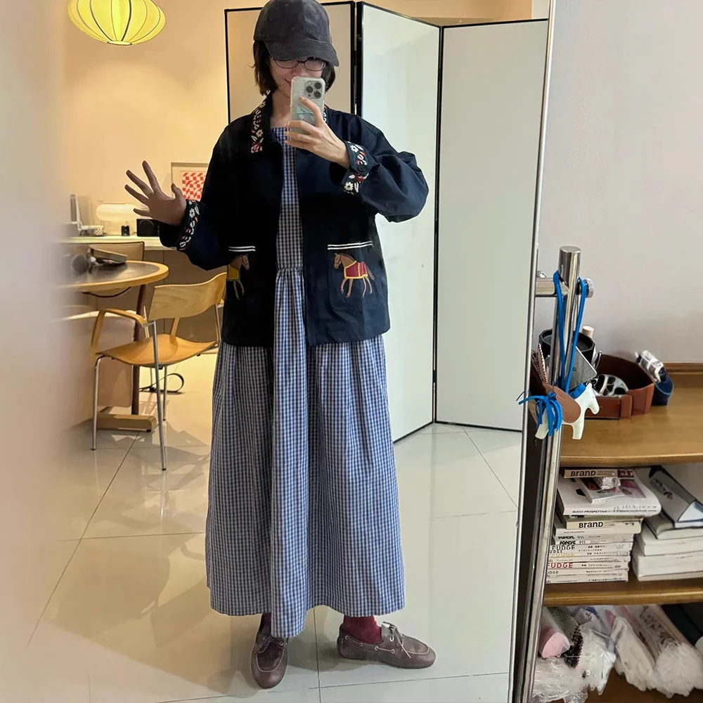 Siyuan court style flower war horse heavy industry embroidered jacket jacket women's short embroidered zipper jacket top 7745 - Deanwangkt