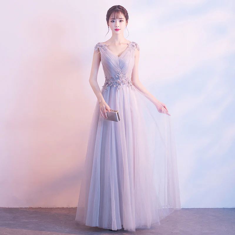 2025 Bridesmaid clothes 2025 new light luxury niche Popular style host evening dress skirt high sense women can usually wear atmosphere - Deanwangkt