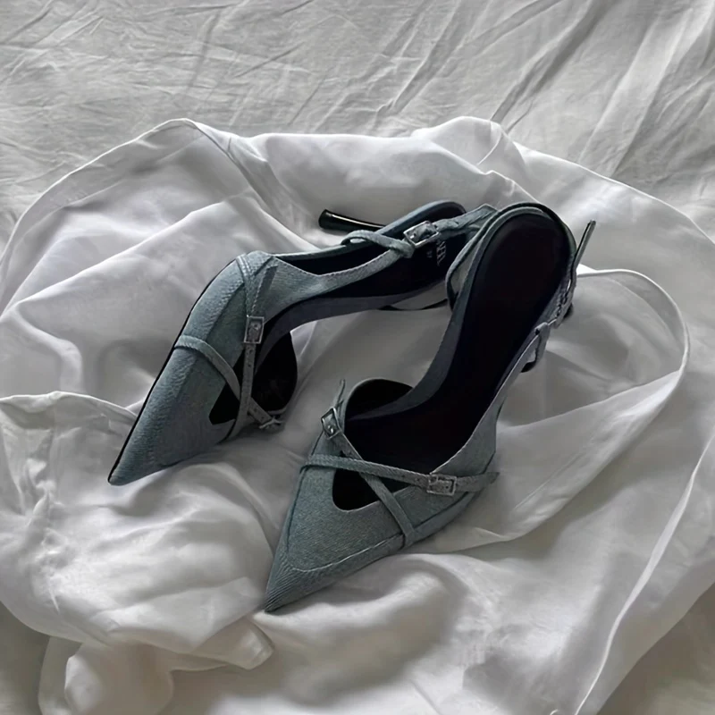 deanwangkt  Pointed Toe Women High Heels Shoes Designer Slingback Sandals Dress Pumps Shoes - Deanwangkt