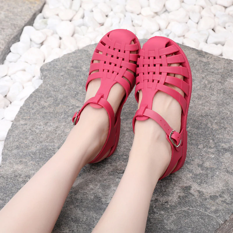 DEANWANGKT  New Flat Sandals for Women Outdoor All-Matching Summer Closed Toe Women Fashion Shoes Wholesale Stall Supply - Deanwangkt