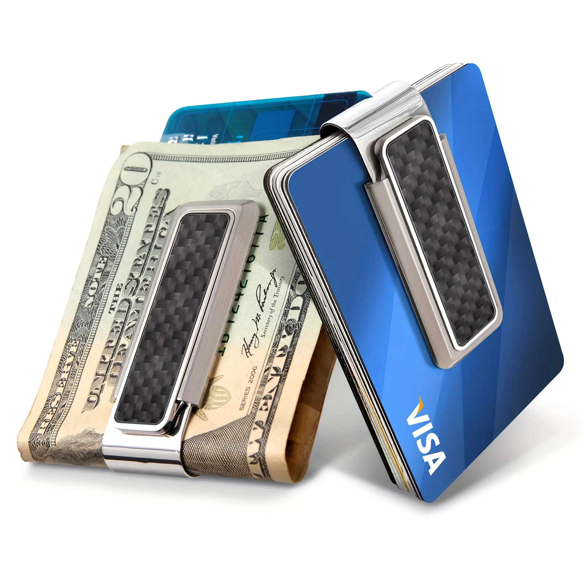 1pc Sleek Black Stainless Steel Money Clip - Holds Cash, Credit Cards, and IDs - Simple, Durable, and Stylish Accessory for Men and Women - Deanwangkt