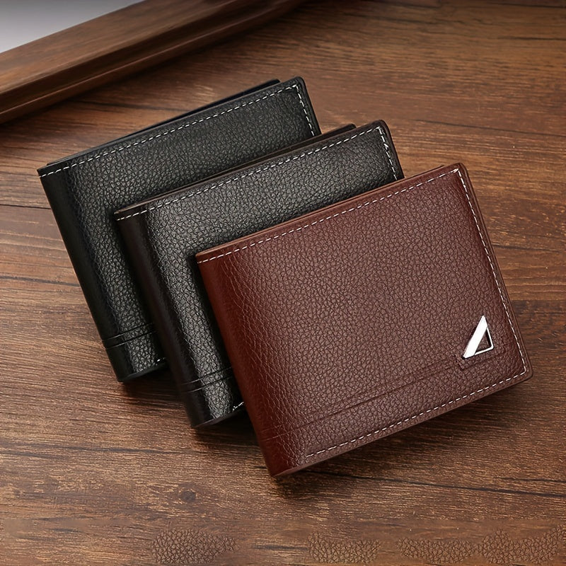 Premium Mens Business Wallet with Stylish Money Clip - Large Capacity, Durable PU Leather, Horizontal Design for cards and cash - Deanwangkt