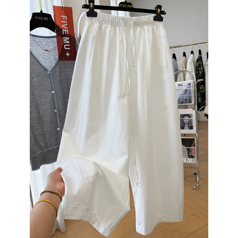 Super good-looking sycamore pants, popular women's summer thin casual pants, lazy wind loose pants, balloon pants. - Deanwangkt