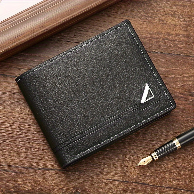 Premium Mens Business Wallet with Stylish Money Clip - Large Capacity, Durable PU Leather, Horizontal Design for cards and cash - Deanwangkt