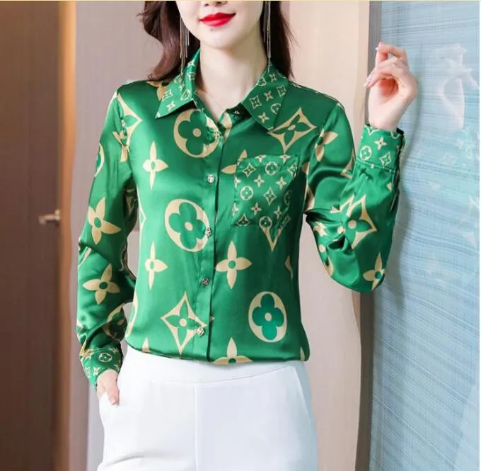 Designer Printed Black Shirts Long Sleeve Women Runway Button Shirt Office Ladies Ribbon Bow Blouses Spring Summer Autumn Winter Slim Fit Stylish Luxury Tops - Deanwangkt