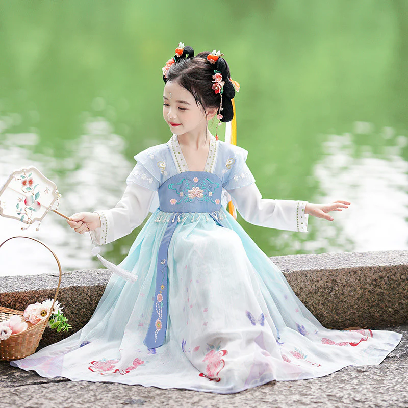 Ancient Style Han Chinese Clothing Amoi Chinese Style Girls' Han Chinese Costume Summer Han Chinese Costume Tang Costume Children's Ancient Costume Skirt Summer Girl - Deanwangkt