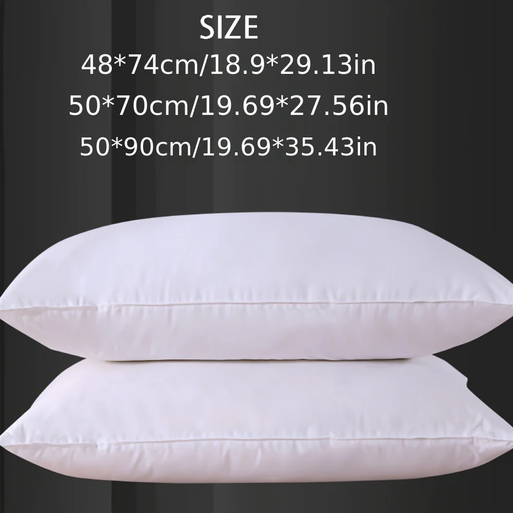 Ultra-Soft & Fluffy Rectangular Pillow - White, High-Quality Polyester Cover, Skin-Friendly & Breathable, Versatile for All Seasons, Machine Washable - Deanwangkt