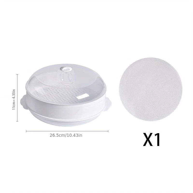 1 Set BPA-Free Multi-layer Microwave Steamer - Fast Heating, Splash-Proof, Steamed Rice Ready - Stackable Design for Mantou, Buns, Dumplings, Healthy Cooking & Easy Clean - Deanwangkt