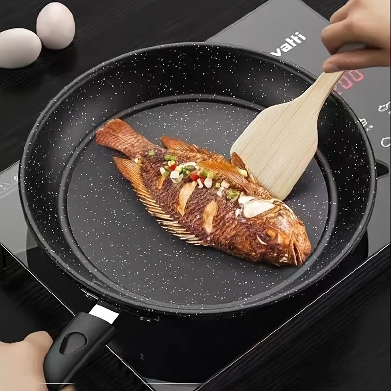 1pc 24cm Non-Stick Multi-Purpose Fry Pan - Durable, Easy-Clean Surface - Compatible with Induction & Gas Stoves, Perfect for Eggs, Steaks & More - Deanwangkt