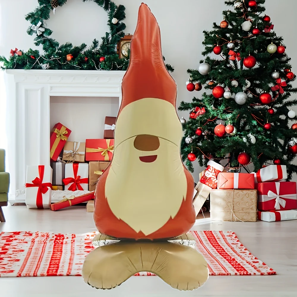 1pc Standing Snowman Aluminum Foil Balloon, Festive Christmas Party Decor, Holiday Themed Birthday Decoration, No Power Required, Mixed Colors - Deanwangkt