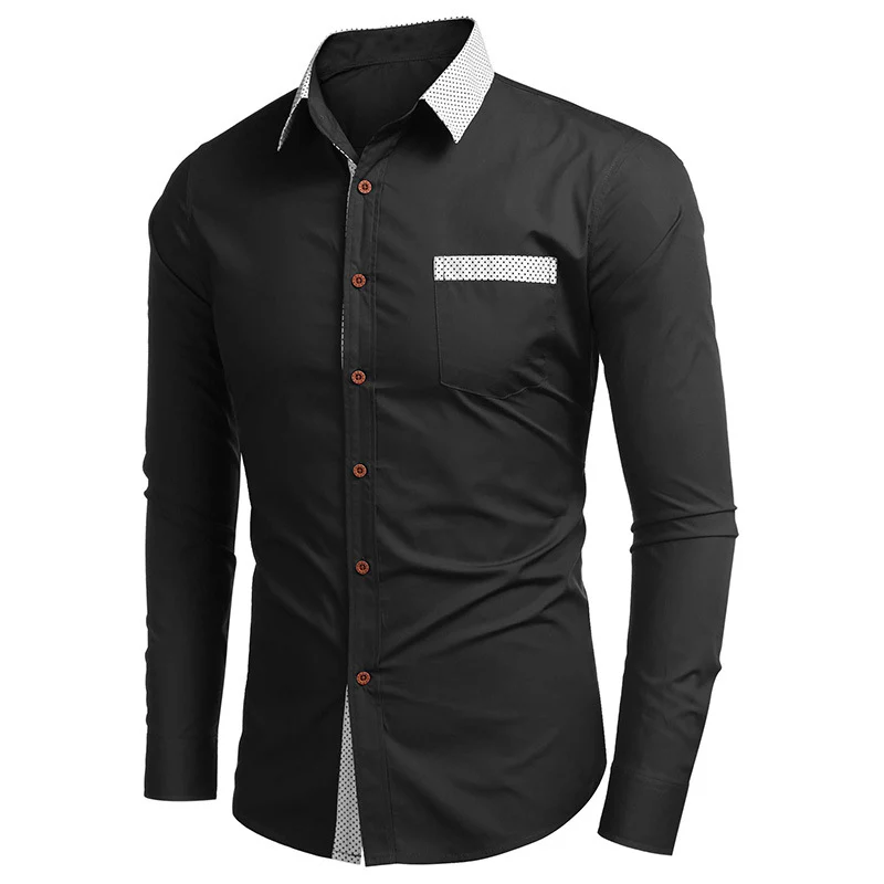 DEANWANGKT 2025 Hot Trade Men's Shirt Long Sleeve  Autumn and Winter  Men's Shirt  Men's Shirt New - Deanwangkt
