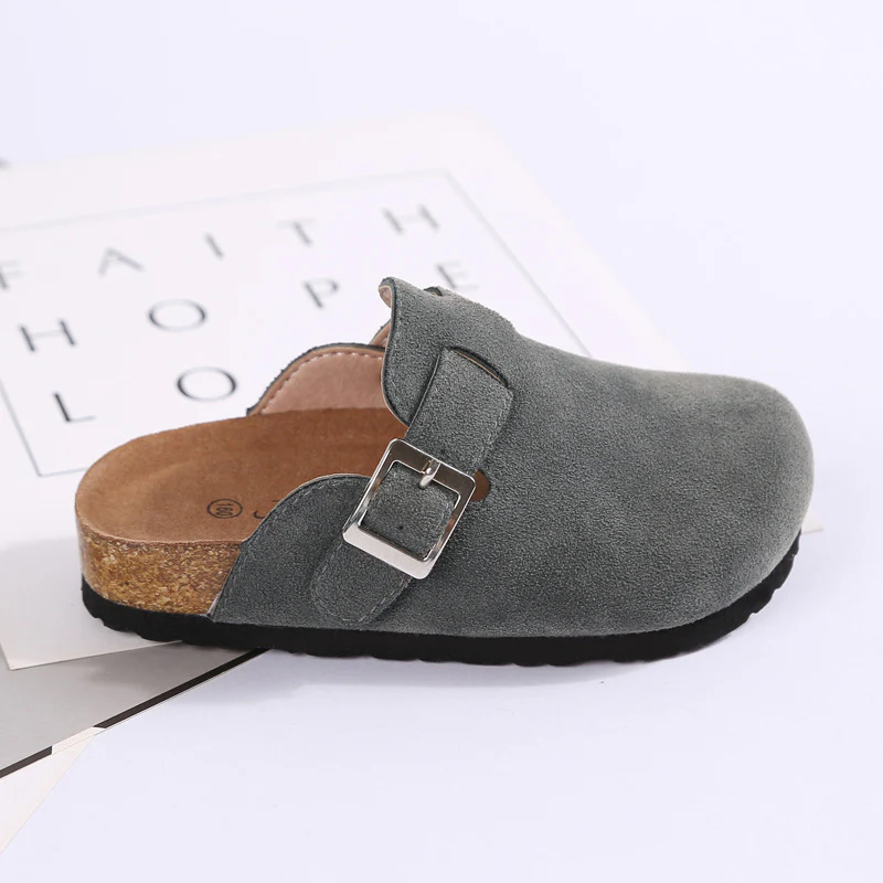 DEANWANGKT New Autumn Cork Baby Girl Children's Shoes Belt Buckle Home Boy Casual Slippers One Piece Dropshipping - Deanwangkt