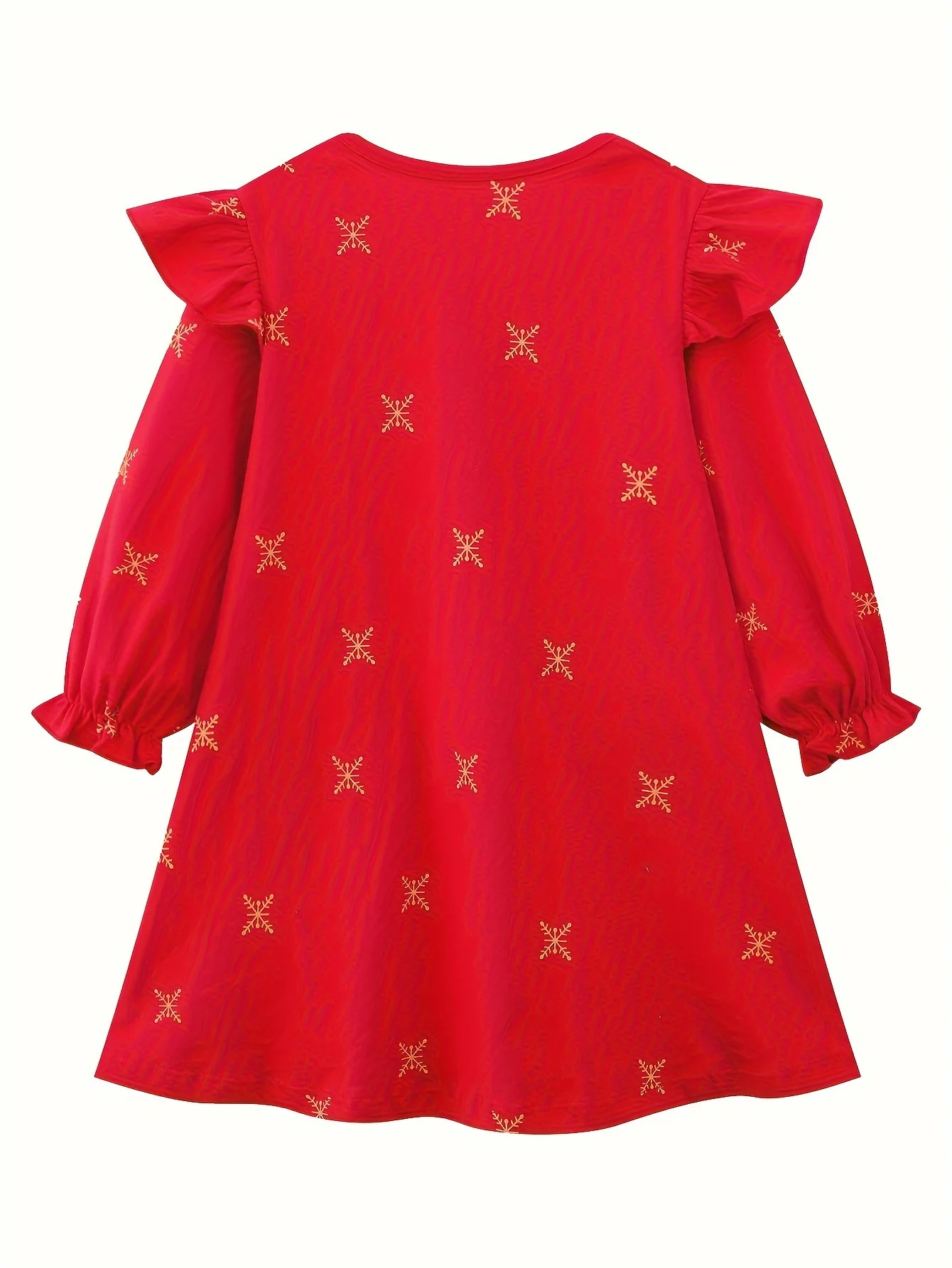 Girls' Crew Neck Long Sleeve Loose Fit Dress - Christmas Style, Fall Winter Season, Perfect Gift for Kids - Deanwangkt