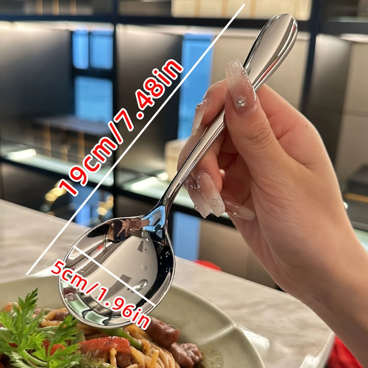 Elegant 4pcs Stainless Steel Serving Spoons Set - Perfect for Buffets, Family Gatherings & Banquets - Deanwangkt