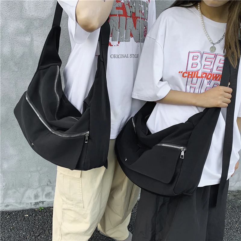 deanwangkt  Dark Style Tooling Function Trendy Brand Crossbody Bag Men's Street Hip-Hop Simple Large Capacity Student Class Bag Shoulder Bag - Deanwangkt