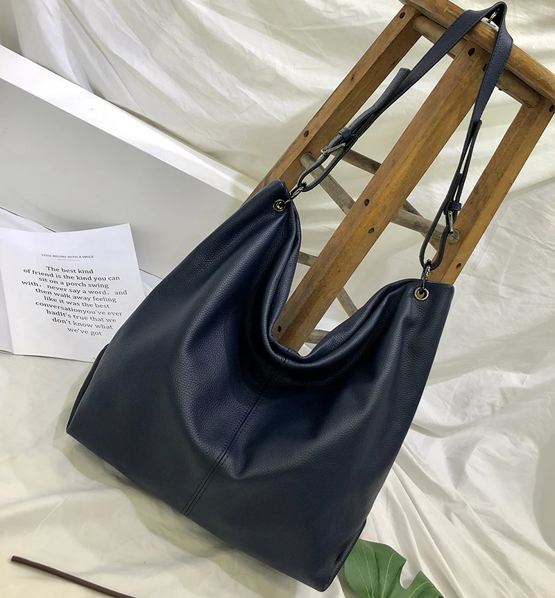 women's bags   new leather shoulder bags, the first layer of cowhide natural drop large-capacity messenger bags 5587 - Deanwangkt