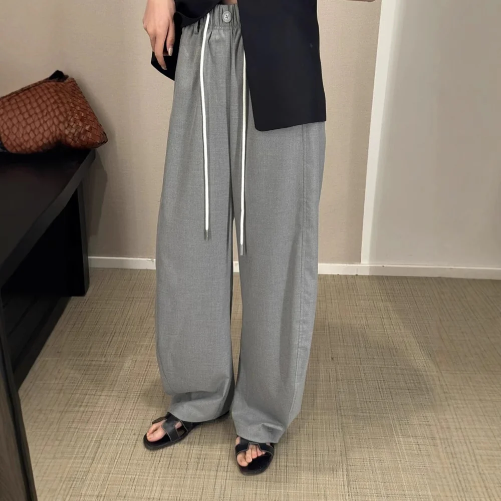 Siyuan cool casual pants  spring and summer new comfortable versatile and thin drop straight scimitar pants 7876 - Deanwangkt