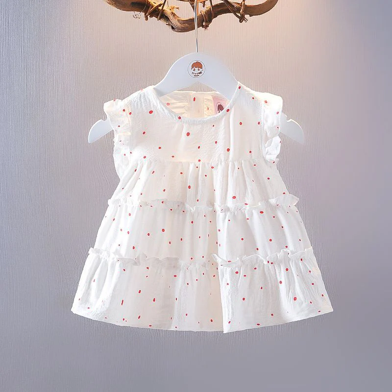 Girls Summer Dress Fashionable Korean Style Baby Girl Summer Dress Baby Princess Dress Children Children Halter Skirt - Deanwangkt
