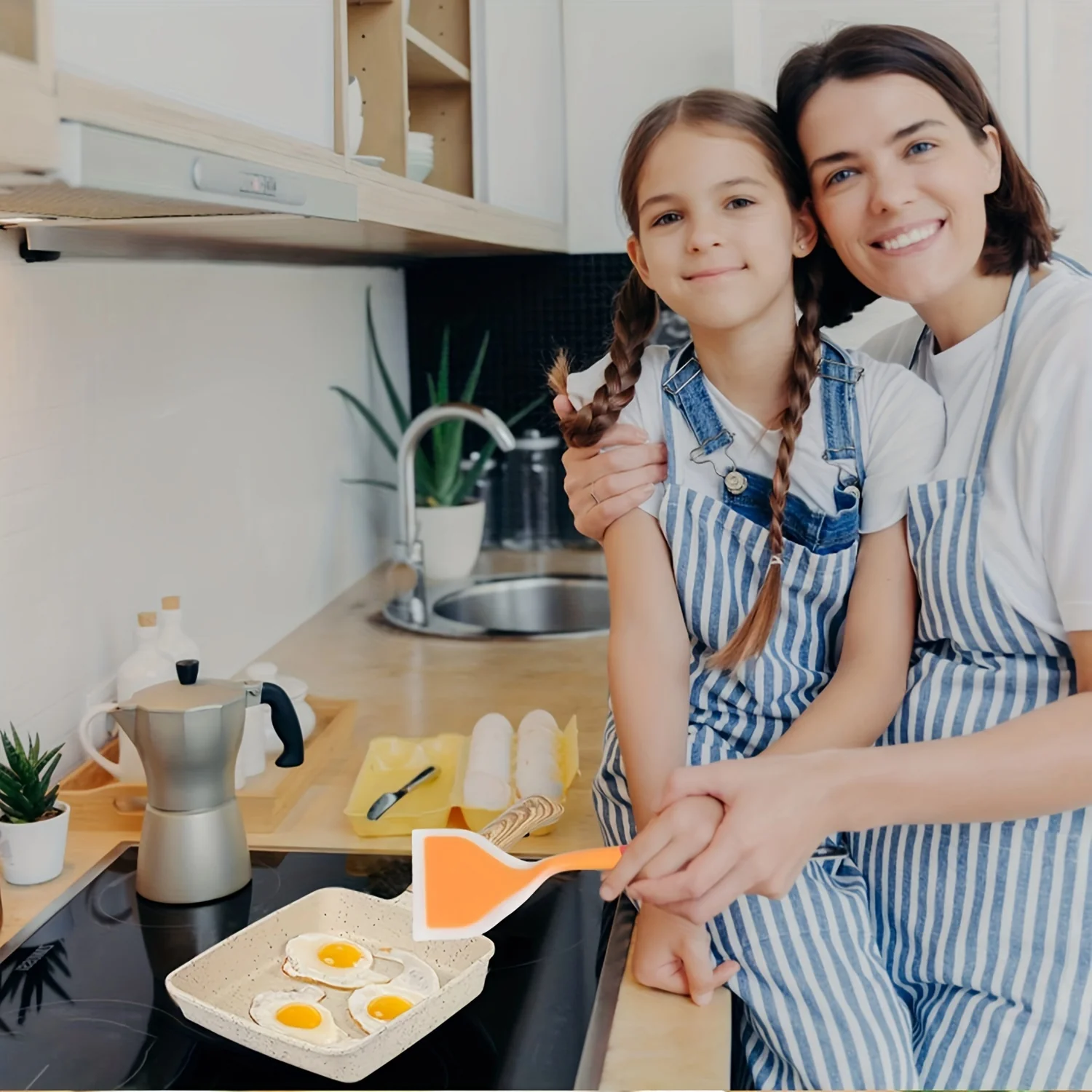 1set Japanese Frying Pan, Tamagoyaki Frying Pan, Tamagoyaki Rectangular Frying Pan, Japanese Rectangular Frying Pan, Non Stick Coated Frying Pan With Silicone Spatula And Oil Brush - Deanwangkt