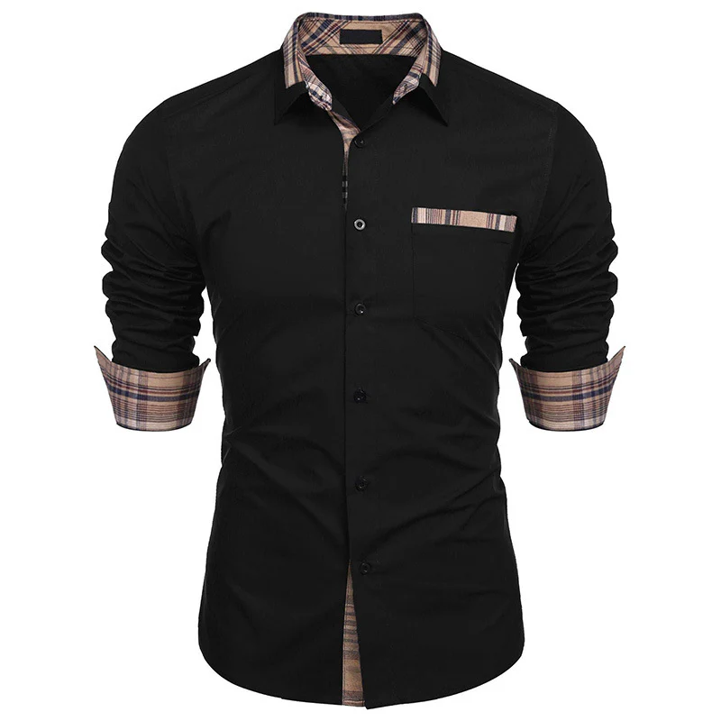 DEANWANGKT 2025 Dress Men's Shirt Long Sleeve  Autumn Popular and  Casual Men's Shirt Men's  Hot Trade Shirt Men's - Deanwangkt