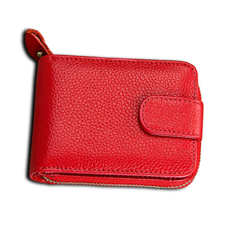 deanwangkt - Men Wallets Man's Card Genuine Leather Clutch Wallets Purses Driver's License Cover Zipper Organ Women's Wallet Card Wallet - Deanwangkt