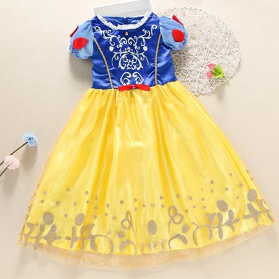 Summer Children Shirt  Girls Dress Frozen Princess Dress Sleeping Beauty Cinderella Snow White Skirt - Deanwangkt